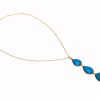 Gemshine - Damen - Halskette - Anhänger - 925 Silber - Vergoldet - Türkis - Blau - CANDY - Tropfen - 9 cm – Bild 3