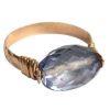 Gemshine - Damen - Ring - Spannring - Vergoldet - Amethyst - Blau – Bild 4