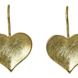 Gemshine  - Damen - Herz - Ohrringe - 925 Silber - Vergoldet - 2,5 cm