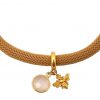 Gemshine - Damen - Armband - 925 Silber - Vergoldet - Edelstein - Rosenquarz - BEE - Biene - Rosa - Braun – Bild 3