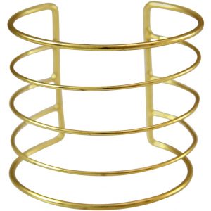 Gemshine - Damen - Armband - Armreif - Gold - Design - Scandi - Minimalistisch - Geometrisch - Design - 7 cm