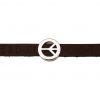 Gemshine - Damen - Armband - Frieden - Peace - WISHES - Braun Dunkel - Magnetverschluss – Bild 3