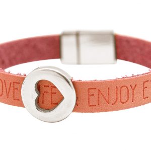 Gemshine - Damen - Armband - Herz - Liebe - WISHES - Rosa - Pink - Magnetverschluss