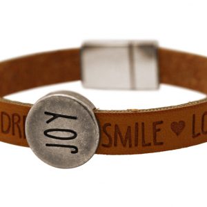 Gemshine - Damen - Armband - Joy - Happy - WISHES - Braun - Magnetverschluss