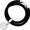 Gemshine - Damen - Armband - Wickelarmband - 925 Silber - Lebensbaum - Schwarz