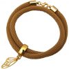 Gemshine - Damen - Armband - Wickelarmband - 925 Silber - Vergoldet - Schmetterling - Braun