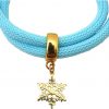 Gemshine - Damen - Armband - Wickelarmband - 925 Silber - Vergoldet - Schneeflocke - Blau – Bild 3