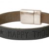 Gemshine - Damen - Armband - WISHES - Grau - Magnetverschluss