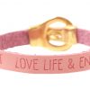 Gemshine - Damen - Armband - WISHES - Rosa - Pink - Gürtel - Schnalle - Magnetverschluss – Bild 3