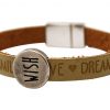 Gemshine - Damen - Armband - Wunsch - WISHES - Braun - Sand - Magnetverschluss
