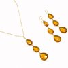 Gemshine - Damen - Halskette - Anhänger - 925 Silber - Vergoldet - Citrin Quarz - Gelb - Gold - CANDY - Tropfen - 9 cm – Bild 4