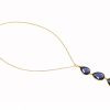 Gemshine - Damen - Halskette - Anhänger - 925 Silber - Vergoldet - Iolith Quarz - Blau - CANDY - Tropfen - 9 cm – Bild 3
