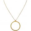 Gemshine - Damen - Halskette - Anhänger - Eternity Kreis - Minimalistisch - Geometrisch - Design - Gold - 80 cm – Bild 3