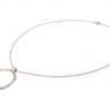 Gemshine - Damen - Halskette - Anhänger - Eternity Kreis -Minimalistisch - Geometrisch - Design - Silber - 45 cm – Bild 4