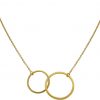 Gemshine - Damen - Halskette - Anhänger - Eternity Kreise - Infinity - Minimalistisch - Geometrisch - Design - Gold - 45 cm