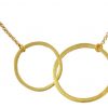Gemshine - Damen - Halskette - Anhänger - Eternity Kreise - Infinity - Minimalistisch - Geometrisch - Design - Gold - 45 cm – Bild 4