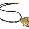 Gemshine - Damen - Halskette - Anhänger - Medaillon - Perlen - Perlmutt - Vergoldet - Tahiti - Grau - 5 cm – Bild 4