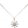 Gemshine - Damen - Halskette - Anhänger - SCHNEEFLOCKE - 925 Silber - 1,5 cm