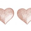 Gemshine - Damen - Herz - Ohrringe - 925 Silber - Rose Vergoldet - Ohrstecker - 1,3 cm