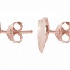 Gemshine - Damen - Herz - Ohrringe - 925 Silber - Rose Vergoldet - Ohrstecker - 1,3 cm – Bild 3