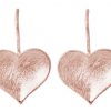 Gemshine - Damen - Herz - Ohrringe - Ohrhänger - 925 Silber - Rose Vergoldet - 2,5 cm