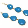 Gemshine - Damen - Ohrringe - 925 Silber - Vergoldet - Türkis - Blau - CANDY - Tropfen - 9 cm – Bild 3