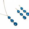 Gemshine - Damen - Ohrringe - 925 Silber - Vergoldet - Türkis - Blau - CANDY - Tropfen - 9 cm – Bild 4