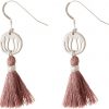Gemshine - Damen - Ohrringe - Ohrhänger - 925 Silber - Lotus Blume - Quaste - Rose - YOGA - 4 cm – Bild 3