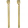 Gemshine - Damen - Ohrringe - Ohrhänger - Filigran - Minimalistisch - Geometrisch - Design - Vergoldet - 4,2 cm