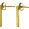 Gemshine - Damen - Ohrringe - Ohrstecker - Filigran - Minimalistisch - Geometrisch - Design - 925 Silber Vergoldet - 1,5 cm – Bild 3