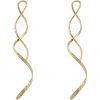 Gemshine - Damen - Ohrringe - Vergoldet - Gehämmert - SCHLEIFE - 5 cm – Bild 3