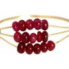 Gemshine - Damen - Ring - Vergoldet - Rubin - Rot, Ringgröße:52 (16.6) – Bild 3