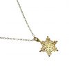 Gemshine - Damen - SCHNEEFLOCKE - Halskette - 925 Sterling Silber - Vergoldet - 2 cm – Bild 3