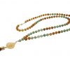 Gemshine - Mala Halskette - Anhänger - Vergoldet - Edelstein - Lachs - Grün - 80 cm – Bild 4