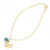 GEMSHINE Armband mit Einhorn und Türkis Edelstein. 18cm Armkette aus 925 Silber. Massiv 925 Silber, vergoldet, rose vergoldet. Made in Spanien. Geschenketui, Metall Farbe:Silber rose vergoldet – Bild 3