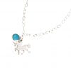 GEMSHINE Armband mit Einhorn und Türkis Edelstein. 18cm Armkette aus 925 Silber. Massiv 925 Silber, vergoldet, rose vergoldet. Made in Spanien. Geschenketui, Metall Farbe:Silber rose vergoldet – Bild 5