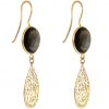 GEMSHINE Damenohrringe mit Mandalas und Rauchquarzen hervorragender Qualität. Ohrhänger. Made in Madrid / Spanien. Im eleganten Geschenketui., Metall Farbe:Silber – Bild 3