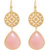 GEMSHINE Damenohrringe mit Mandalas und Rosenquarz Edelsteinen hervorragender Qualität. Ohrhänger. Made in Madrid / Spanien. Im eleganten Geschenketui geliefert. – Bild 5