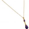 GEMSHINE Halskette mit Amethysten, violett und lila. Edelstein Tropfen Anhänger hochwertig vergoldet an 45 cm Kette. Made in München / Deutschland. Im edlen Etui geliefert. Auch als SET mit Ohrringen. – Bild 4