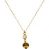 GEMSHINE Halskette mit Rauchquarz und Citrin. Edelstein Tropfen Anhänger hochwertig vergoldet an 45 cm Kette. Made in München / Deutschland. Im edlen Etui geliefert. Auch als SET mit Ohrringen. – Bild 4