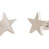 GEMSHINE Hochwertige Ohrringe mit Sternen. Ohrstecker in Silber, vergoldet, rose vergoldet. Qualitätsvoller Schmuck Made in Madrid / Spain., Metall Farbe:Silber