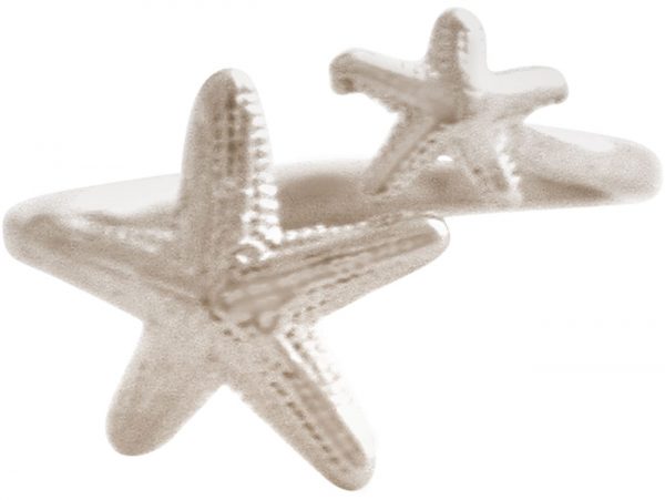 GEMSHINE Maritim Nautics Ring mit Seesternen in Silber im Navy Stil - Gößenverstellbar - Made in Madrid, Spanien – Bild 3
