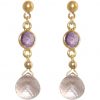 GEMSHINE Ohrringe mit Amethysten, violett und lila Edelstein Tropfen. Hochwertig vergoldete Ohrhänger. Made in München / Deutschland. Im eleganten Schmucketui geliefert. Auch als SET mit Halskette.