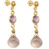 GEMSHINE Ohrringe mit Amethysten, violett und lila Edelstein Tropfen. Hochwertig vergoldete Ohrhänger. Made in München / Deutschland. Im eleganten Schmucketui geliefert. Auch als SET mit Halskette. – Bild 3