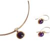 Gemshine - Damen - Ohrringe - 925 Silber - Vergoldet - Amethyst - Violett - 20mm – Bild 5