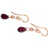 Gemshine - Damen - Ohrringe - Rose Vergoldet - Granat - Rot - Tropfen - Facettiert - 1,5 cm – Bild 5