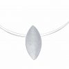 GEMSHINE Damenhalskette in hochwertiger Mattverarbeitung, massiv 925 Silber. Marquise Designer Anhänger mit Kette. Made in Madrid / Spanien. Im eleganten Schmucketui mit Geschenkverpackung geliefert.