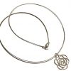 Gemshine - Damen - Halskette - Anhänger - 925 Silber - Blume - Rose - Art Deco - 2 cm – Bild 3