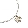 Gemshine - Damen - Halskette - Anhänger - 925 Silber - Blume - Rose - Art Deco - 2 cm – Bild 5
