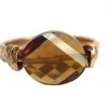 Gemshine - Damen - Ring - Spannring - Vergoldet - Rauchquarz - Braun, Ringgröße:54 (17.2) – Bild 5